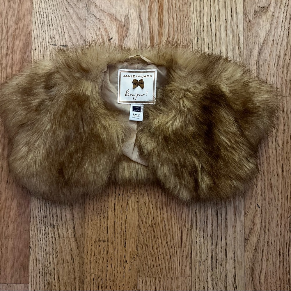 Janie & Jack Faux Fur Bolero 6-12m